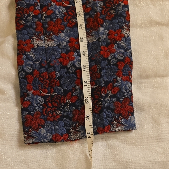 BCBGMaxAzria Women's Floral Ankle Pants - Red and Blue - Picture 9 of 16